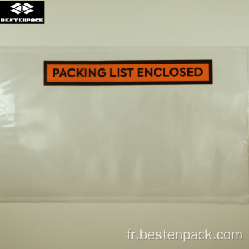 Enveloppe de liste d&#39;emballage 5,5 x 10 pouces à moitié imprimé orange
